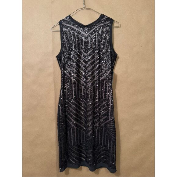 NWT Vince Camuto Black Sequin Dress - Picture 1 of 10